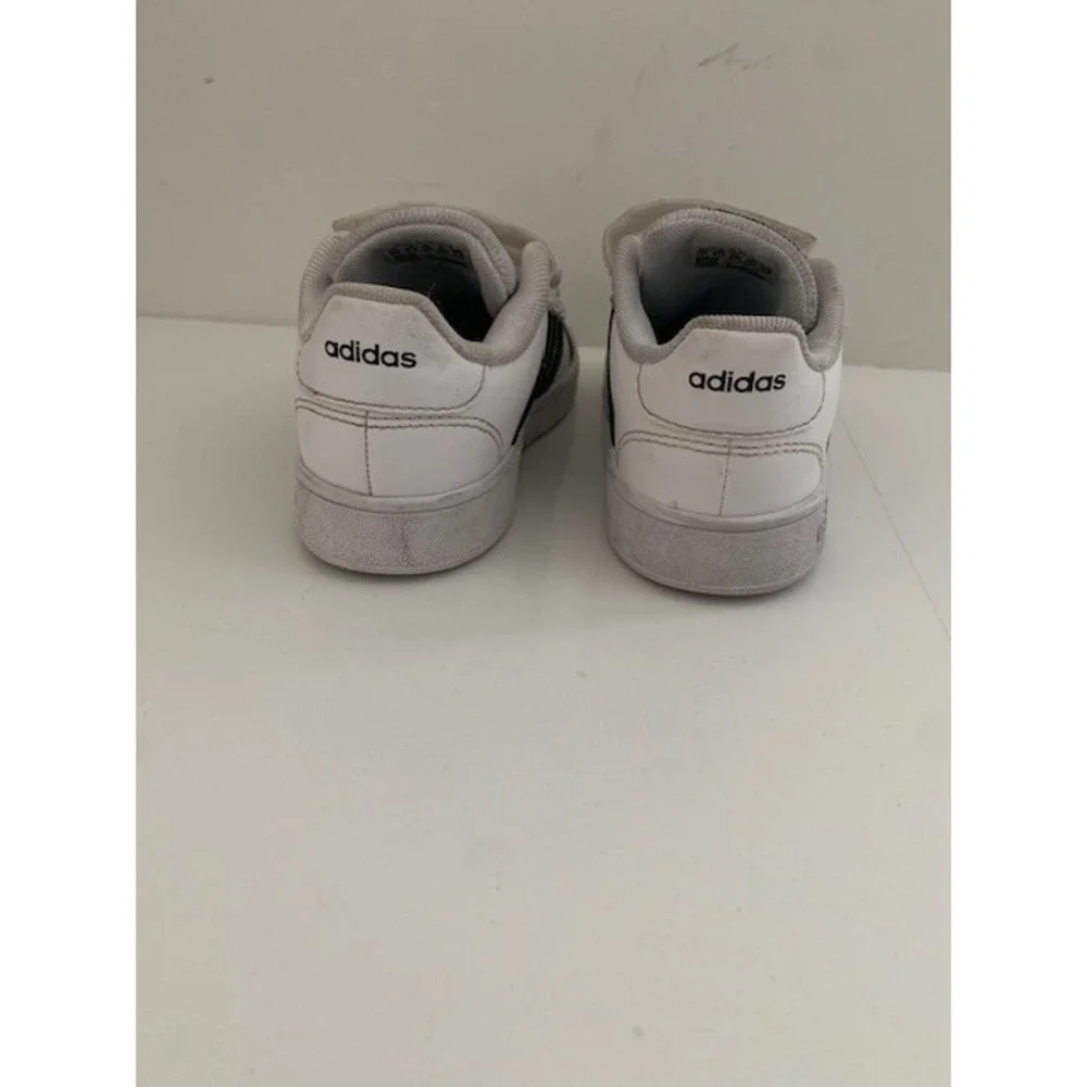 Adidas Grand Court Toddler Sneakers White Black EF0118 Size 9K Unisex